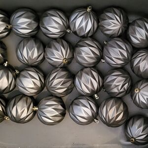 Elegant Gray Holiday Ornaments